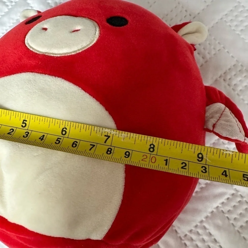 Squishmallows Original Kellytoy Baidin Red Dragon 8 Inch Pillow Stuffed Animal - Picture 7 of 8